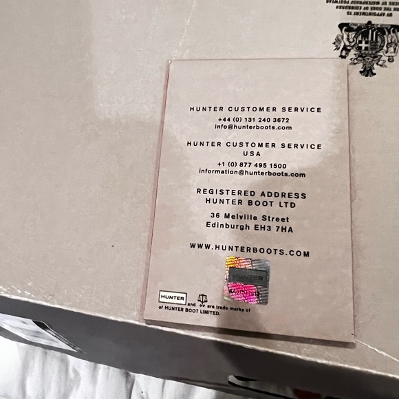 Hunter Boots Brand New in Box. Dark light powder blue.  Quilted Boots. Size 9. - Picture 4 of 6